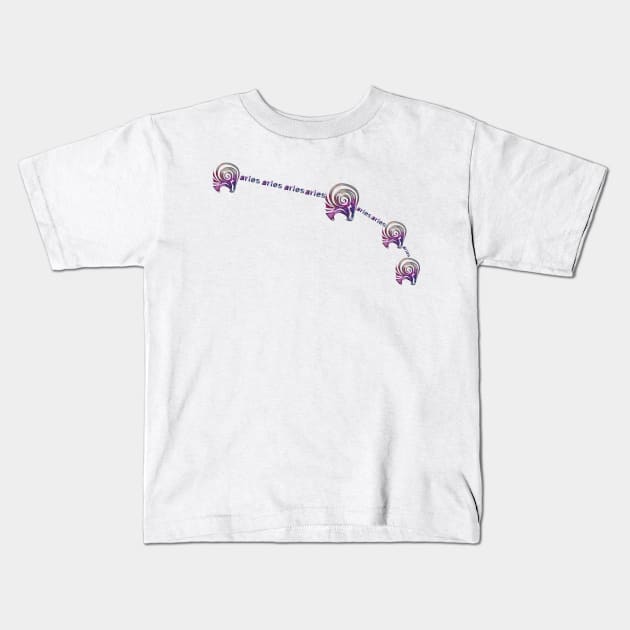 Zodiac Aries constellation Kids T-Shirt by INDONESIA68